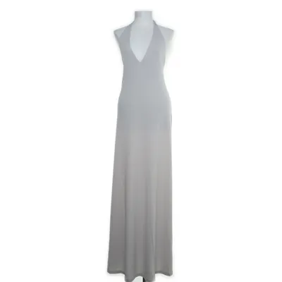 Halterneck dress (Gray) from Weekday Elastane, Polyester