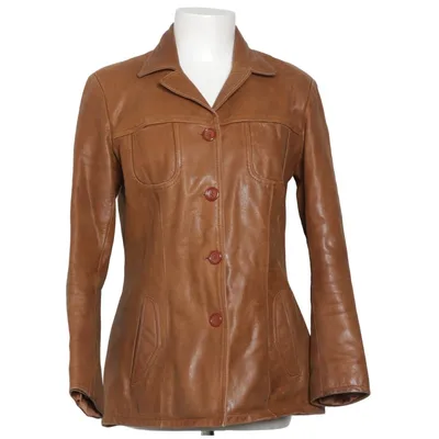 Läderjacka (Brun) från Oakwood Skinn, Polyester