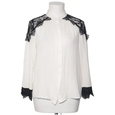 Blouse (White, Black) from Alice + Olivia Elastane, Polyamide, Silk