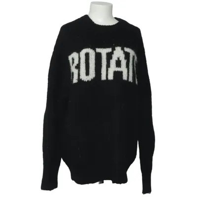 Pull-over (Noir, Blanc) de Rotate Laine d'alpaga, Polyamide