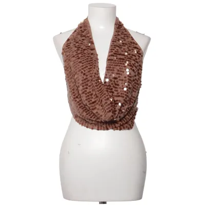Halter neck top (Brown) from Superdown Elastane, Polyester