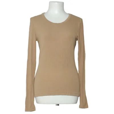 Langærmet t-shirt (Beige) fra The Simple Studio by Munthe Elastan, Viscose