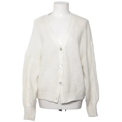Cardigan (White) from Gina Tricot Acrylic, Recycled polyester, Wool