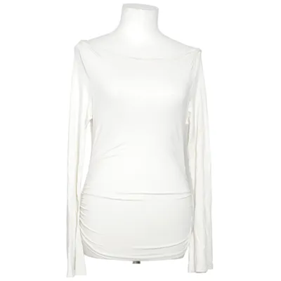 Långärmad t-shirt (Vit) från Gina Tricot Elastan, Viskos