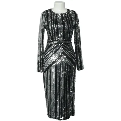 Cocktail dress (Black, Silver) from Boohoo Polyester