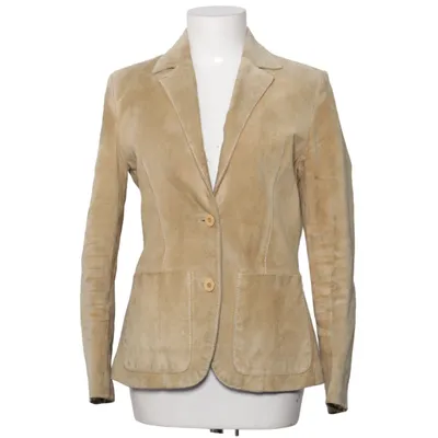 Læderblazer (Beige) fra Zoul Læder, Polyester