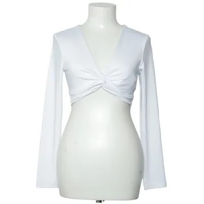 Crop top (Vit) från Shein Elastan, Polyester