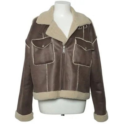 Shearlingjakke (Brun, Beige) fra Nu Polyester