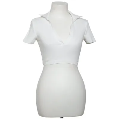 T-shirt (Vit) från Zara Bomull, Elastan, Polyuretan