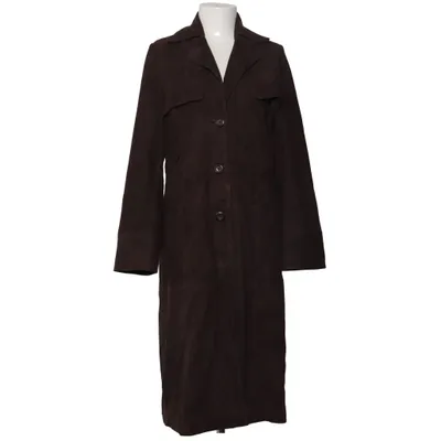 Læderfrakke (Brun) fra Magasin Du Nord Læder, Polyester
