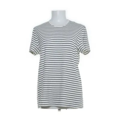 T-shirt (Vit, Blå) från Uniqlo Bomull, Elastan, Viskos