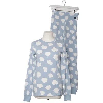 Pyjamas (Blå, Vit) från Polarn O. Pyret Elastan, Ekologisk bomull