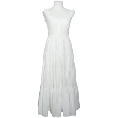 Långklänning (Vit) från M-KAE Bomull