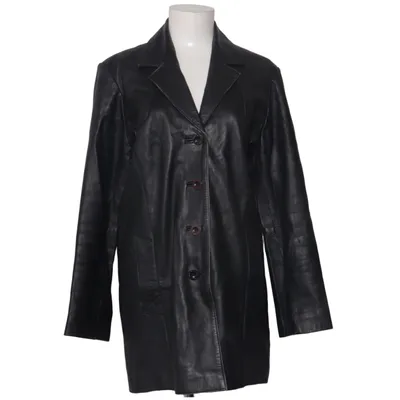 Leather coat (Black) from Helium Leather, Polyester