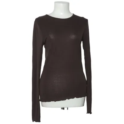 Langærmet t-shirt (Brun) fra Lindex Elastan, Lyocell, Uld