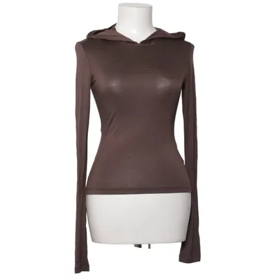 Hoodie (Brown) from Planet NUSA Elastane, Viscose