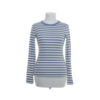 Långärmad t-shirt (Blå, Vit) från H&M Bomull, Elastan