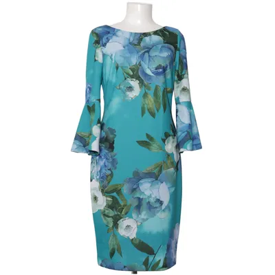 Dress (Blue, Green, White) from Calvin Klein Elastane, Polyester