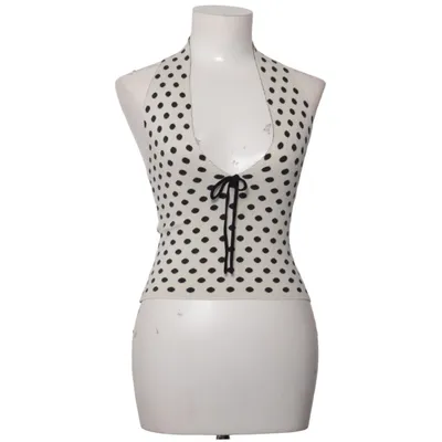 Halter neck top (White, Black) from With Jéan Elastane, Polyester, Viscose