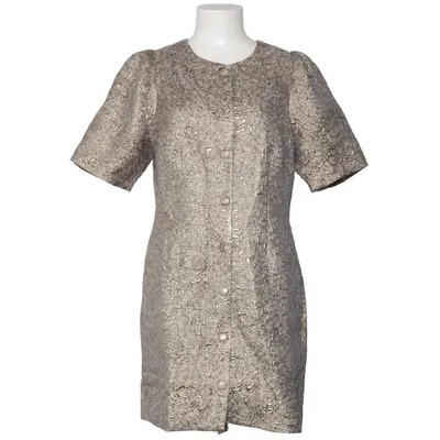 Klänning (Guldfärgad, Grå) från KappAhl Bomull, Polyester