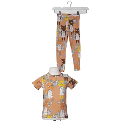 Set (Beige, Flerfärgad) från Mini Rodini Elastan, Ekologisk bomull
