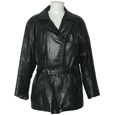 Veste de motard (Noir) de Saki Cuir, Polyester