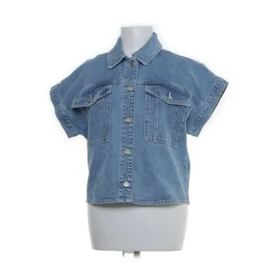 Denim vest (Blue) from MSCH Copenhagen Organic cotton, Elastane