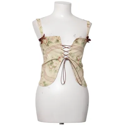 Crop top (Beige, Bruin) van With Jéan Katoen, Elastaan