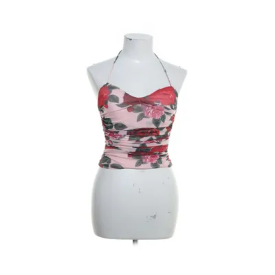 Halterneck top (Pink, Flerfarvet) fra NA-KD Elastan, Polyester