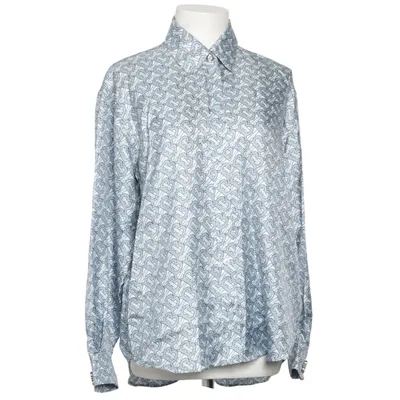 Blus (Blå, Vit, Flerfärgad) från Burberry Silke