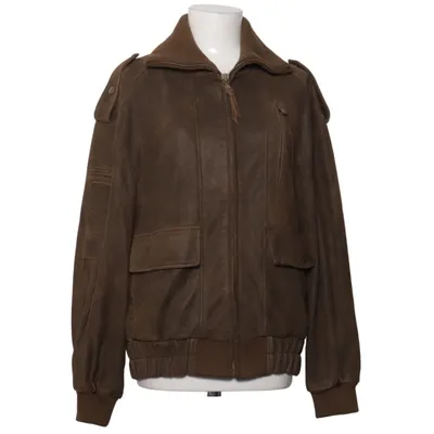 Leather jacket (Brown) from Spell Leather, Viscose