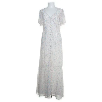 Maxi dress (White, Multicolored) from Dry Lake Elastane, Polyester
