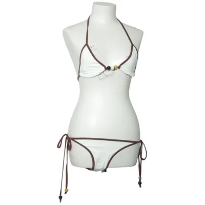 Bikini (Hvid, Brun) fra Pilgrim Elastan, Polyamid