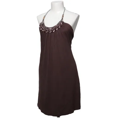 Halternek jurk (Bruin) van Jus de Fraise Katoen, Polyester