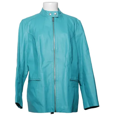 Leren jack (Blauw) van Kollektion Leer, Polyester