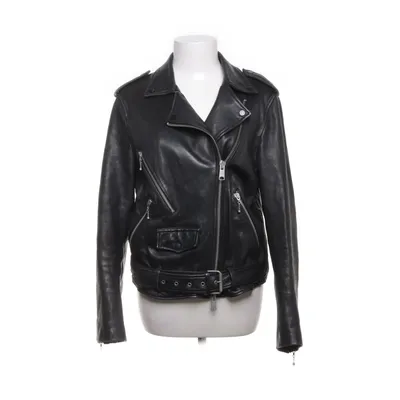 Bikerjack (Zwart) van All Saints Leer, Viscose, Katoen, Polyester