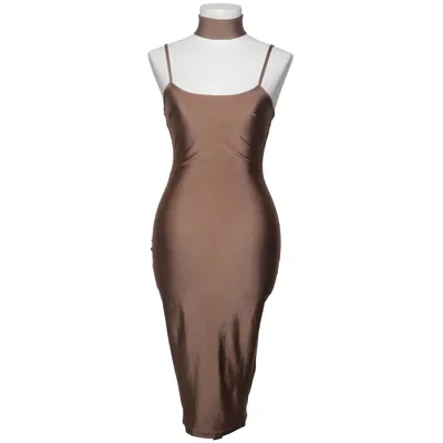 Dress (Brown) from Naanaa Elastane, Polyester
