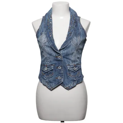 Gilet en jean (Bleu) de Sublevel Coton