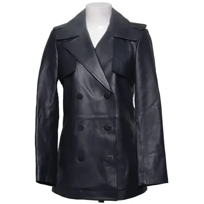 Veste en cuir (Gris) de Massimo Dutti Cuir, Polyester