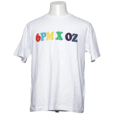 T-shirt (White, Multicolored) from 6PM Cotton