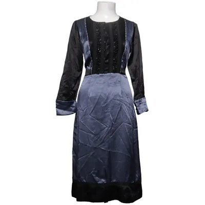 Maxi dress (Blue, Black) from Julie Fagerholt Silk