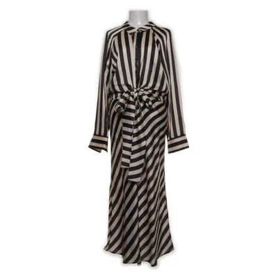 Omlottklänning (Svart, Beige) från Ellos Polyester