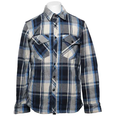 Flannel shirt (Blue, Gray, White) from PL & CO Casual Attire Cotton