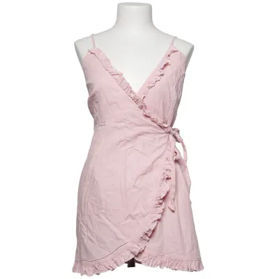Wikkeljurk (Overlapped Linen Mix Frill Dress) van Queen of Jetlags x NA-KD Katoen, Linnen, Polyester, Viscose