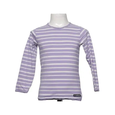 Long sleeve T-shirt (Purple, White) from Villervalla Elastane, Organic cotton