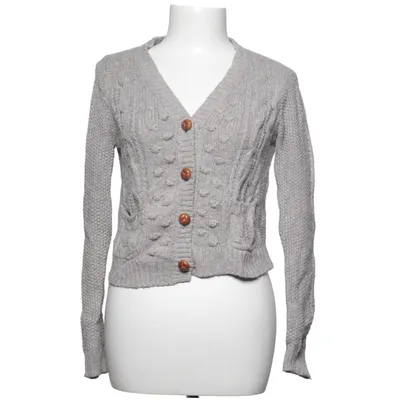 Cardigan (Gris) de Zara Knit Angora, Coton, Polyamide, Viscose