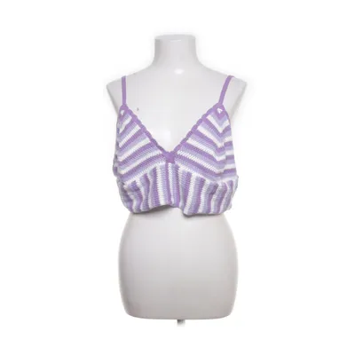 Crop top (Lila, Wit) van Divided by H&M Katoen, Polyamide