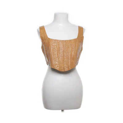 Crop top (Brown) from Saint Genies Faux leather