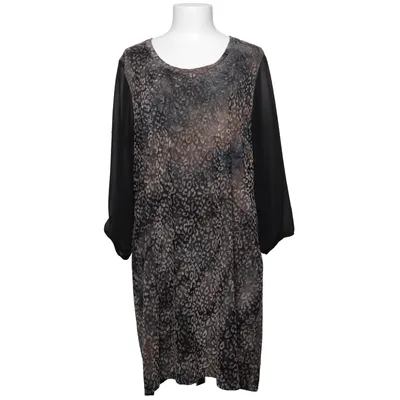 Klänning (Svart, Grå) från Mingel Elastan, Polyester