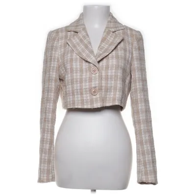 Blazer (Beige, White) from Queen of Jetlags x NA-KD Polyester